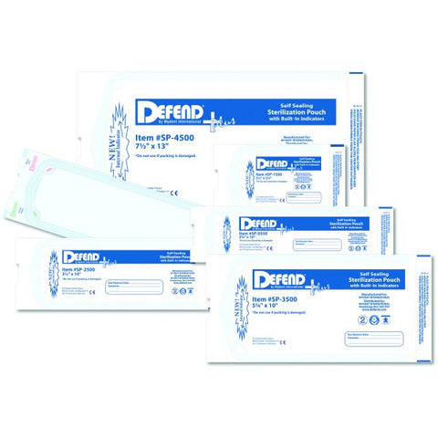 DEFEND+PLUS Sterilization Pouches 200/Box 3.5"x5.25"